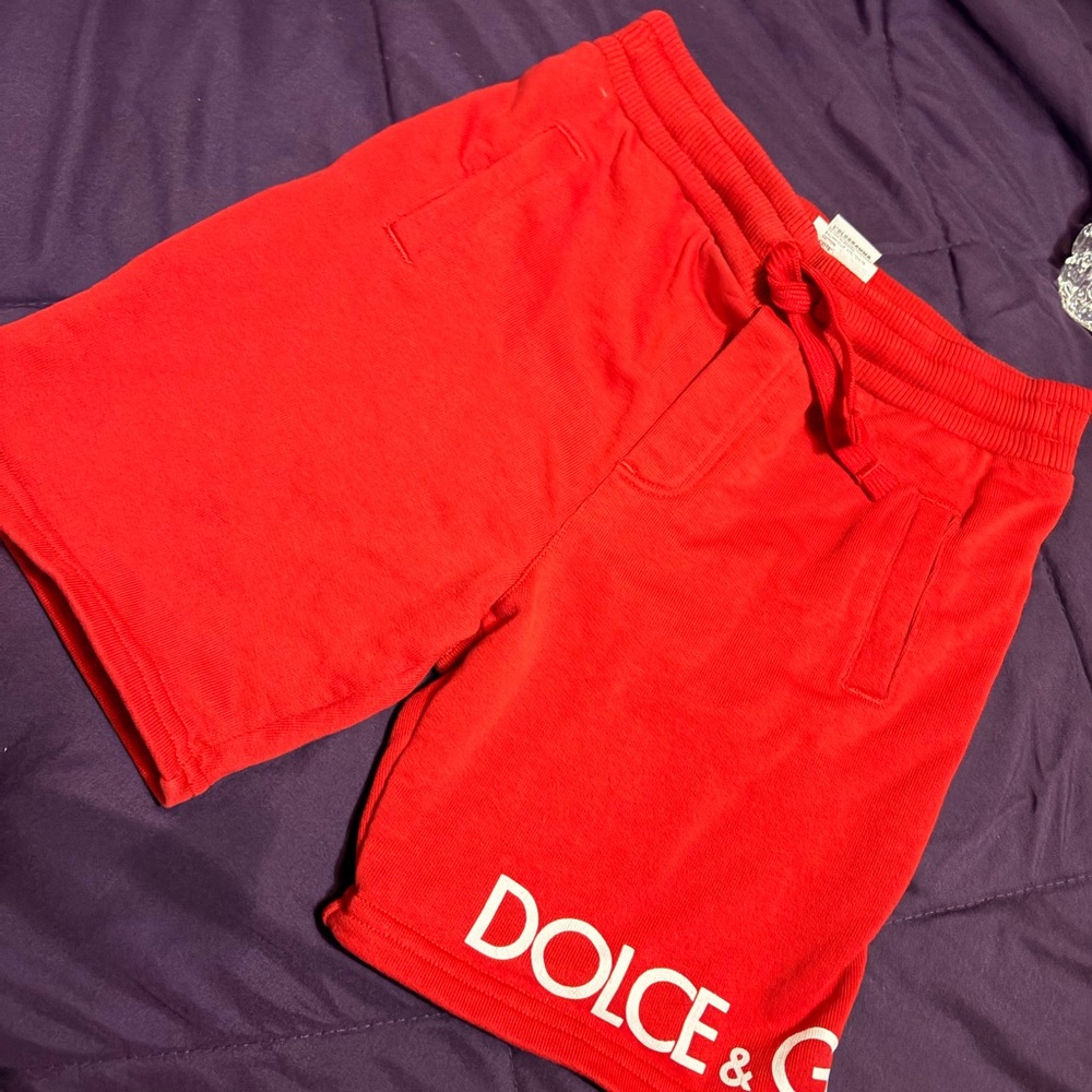 Dolce & Gabbana Red Ribbed Hoodie